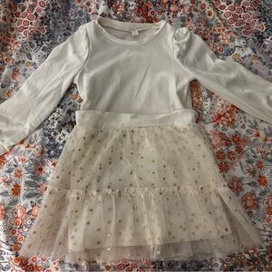 Crewcuts cream and gold dress